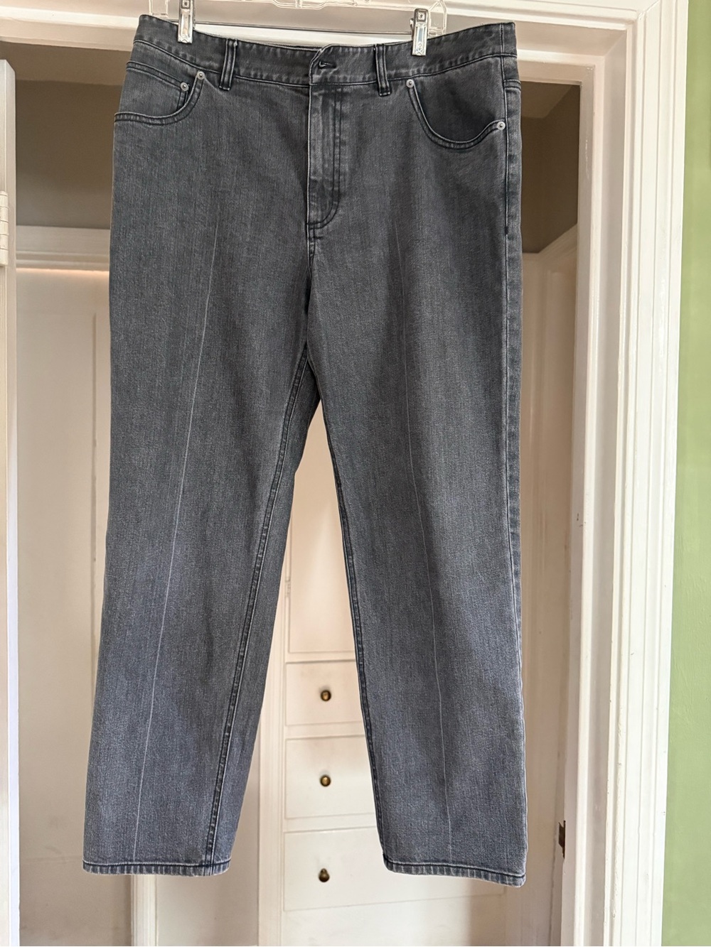 Tibi Elfie Gray wash Straight-Leg Jeans